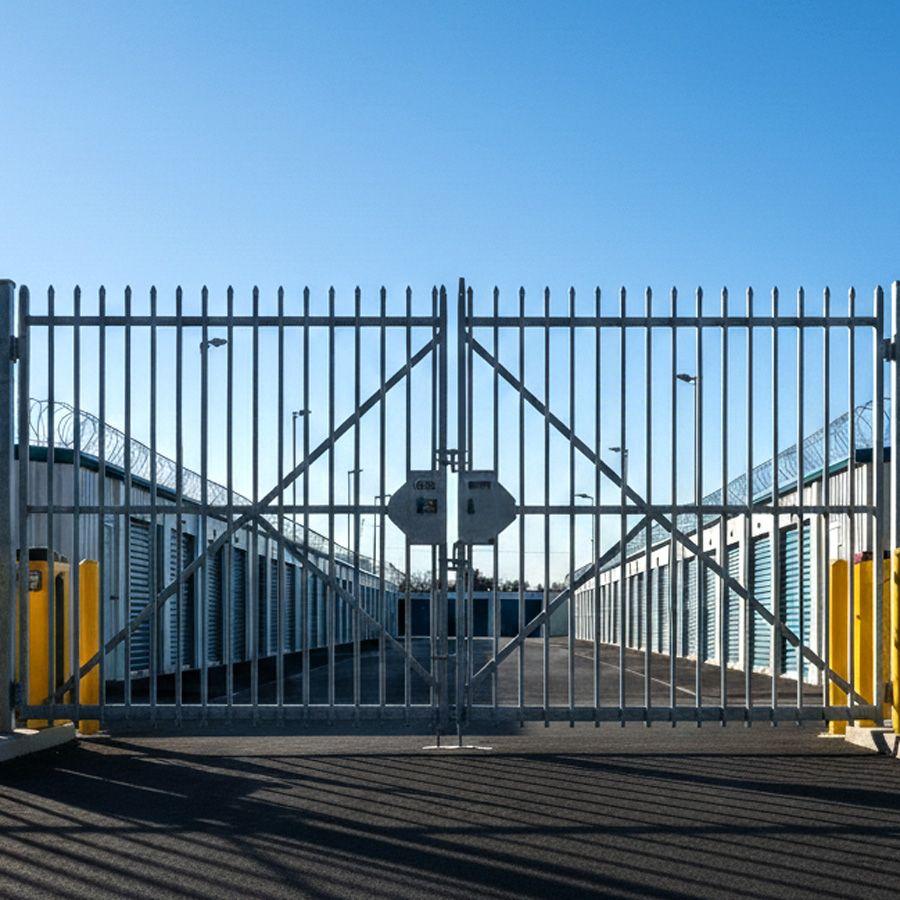 Facility gates closed