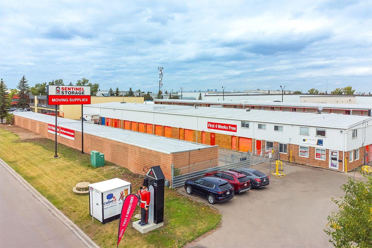 Drone view of storage location - Sentinel Storage - Calgary South East (Self-Serve)